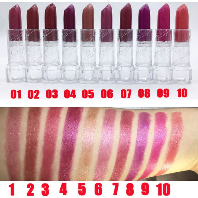 10 Colors Women Lips Makeup Lipstick